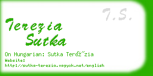 terezia sutka business card